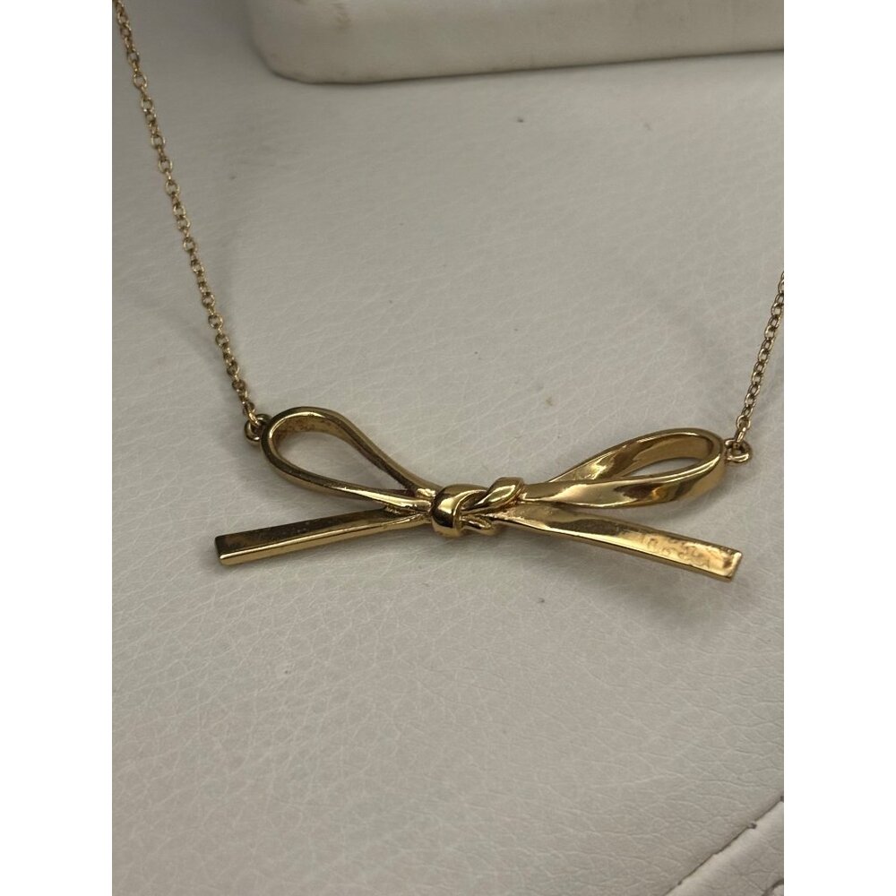 Kate Spade New York Gold Tone Bow Necklace Long